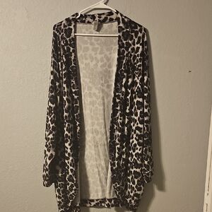 Honeyme Leopard Print Cardigan